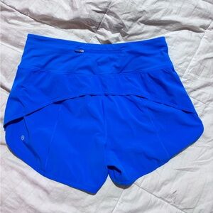 Lululemon 4” HR Speed Ups in Poolside blue